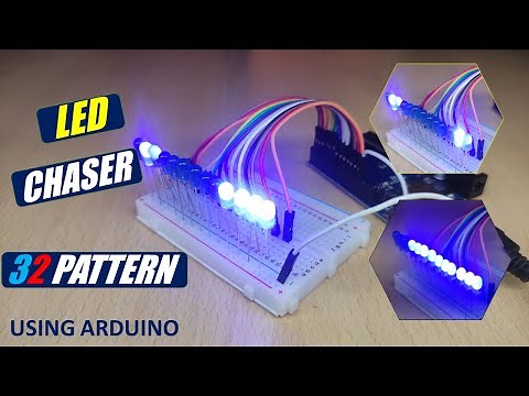How to Make LED CHASER using Arduino UNO-32 Patterns