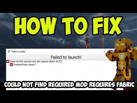 HOW TO FIX fabric error (2026) Could not find required mod requires fabric in MINECRAFT
