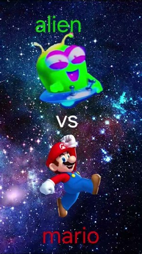 alien vs mario. who will win?
