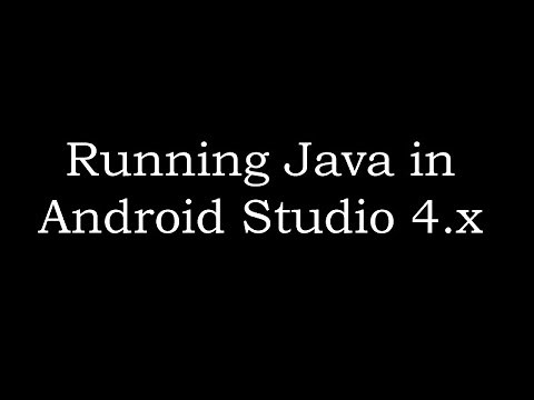 Run a Java application in Android Studio