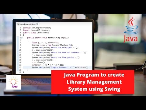 Java Program to create Library Management System using Swing | Java Project