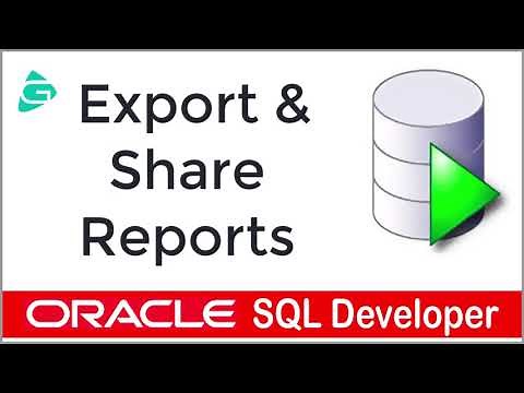 Oracle SQL Developer - Export and Share Reports