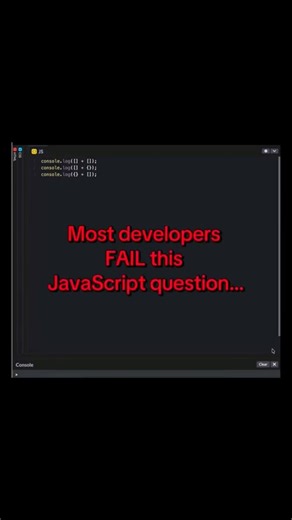 JavaScript interview question 🤪 Do you know the answer? #coding #frontendcourse #react #programming