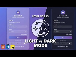 Build a Modern Login Form with Dark Mode/Glassmorphism 🌙 (HTML, CSS & JavaScript)