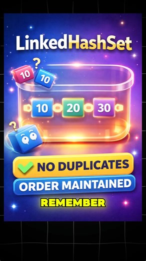 A Set That Remembers Order! #java #programming #linkedhashset #shorts