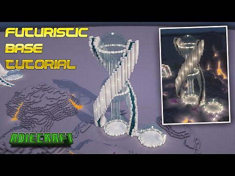 Minecraft Futuristic Spiral Base - FULL TUTORIAL - How to build a Minecraft Futuristic Base