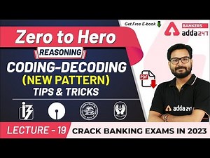 New Pattern Coding Decoding Reasoning Tricks | Adda247 Banking Classes | Lec #19