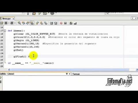 Python + OpenGL (PyOpenGL) Linea