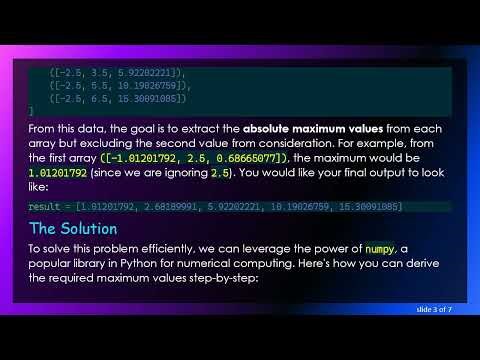 Finding Absolute Maximum in Lists with Python