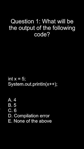 Java Programming MCQ | Question [1] | Test Your Java Skills