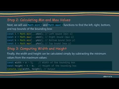 Calculate Bounding Box Width and Height from Given Coordinates in JavaScript