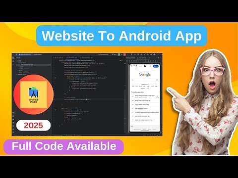 How to Convert Any Website into an Android App Using Android Studio | Source Code Available