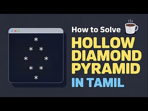 How to Solve Hollow Diamond Pyramid in Java | pattern program in java tamil | #tamilcoding #pattern