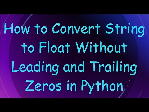 How to Convert String to Float Without Leading and Trailing Zeros in Python