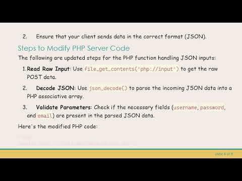 How to Connect PHP with JSON Type Header