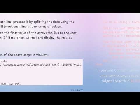 Finding Data by ID Number in a Text File Using VB.Net