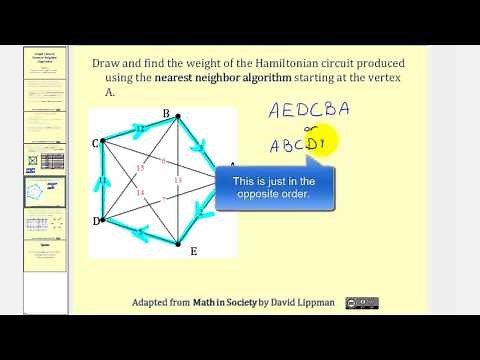 Graph Theory: Nearest Neighbor Algorithm (NNA)
