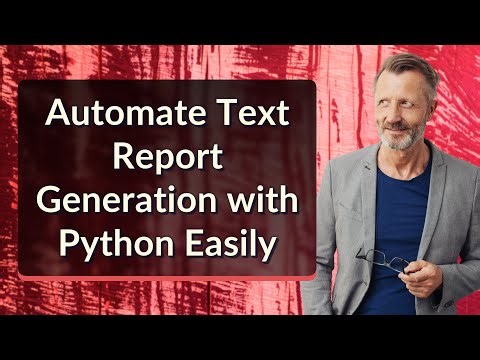 Automate Text Report Generation with Python Easily