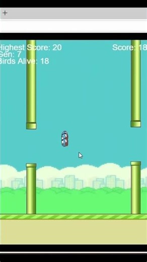 AI plays flappy bird | Built with Javascript #programming #ai #artificialintelligence