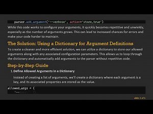 Streamlining Function Arguments in Python with argparse