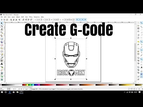 How create G-code using inkscape software