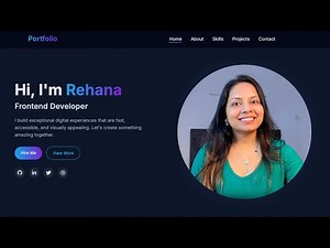 Build a Complete Responsive Personal Portfolio Website using HTML, CSS & JavaScript