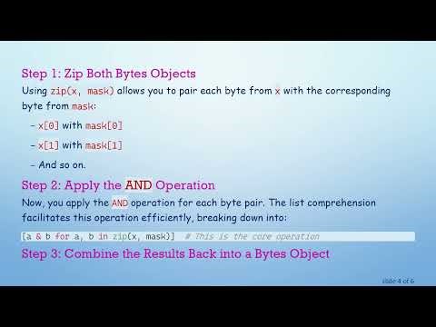 How to Use the AND Operator on Python Bytes Objects