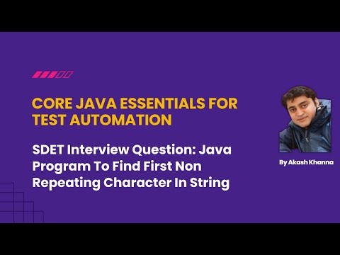 Java Program To Find First Non Repeating Character In String