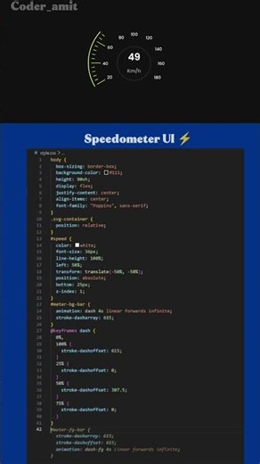 Speedometer Web Project ⚡ HTML CSS JavaScript
