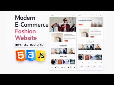 Modern E-Commerce Website Using HTML CSS Bootstrap | Full Responsive Fashion Store
