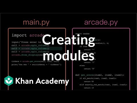 Creating modules | Intro to CS - Python | Khan Academy
