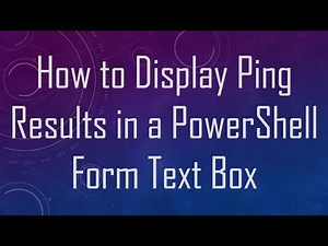 How to Display Ping Results in a PowerShell Form Text Box