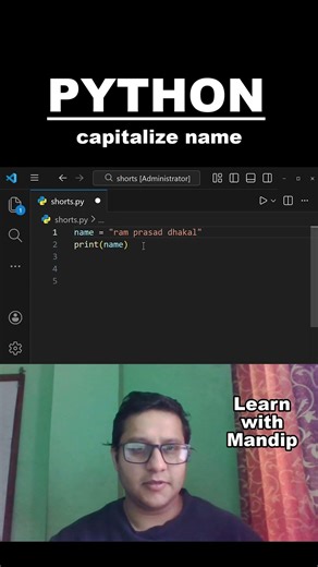 Python - How to capitalize name ? #python #beginner #coding