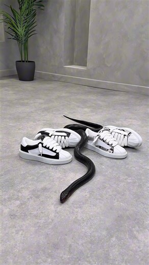 Eclipse Python Black & White Sneakers: A Luxury Drop