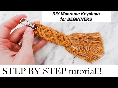 DIY Macrame Keychain | Easy | Beginner | STEP BY STEP!!