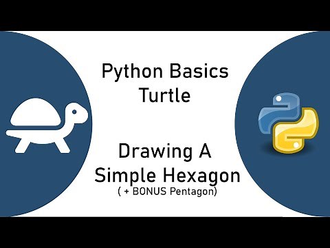Python Turtle Basics - Drawing a Simple Hexagon (+ bonus pentagon)