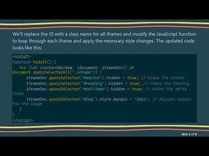Hiding Elements in All Iframes Using PHP and JavaScript Effortlessly