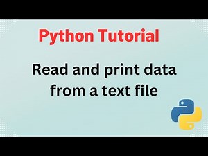 Python Tutorial - How to Read and Print data from a Text file using Python