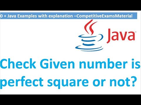 Write a java program to check whether given number is perfect square or not?