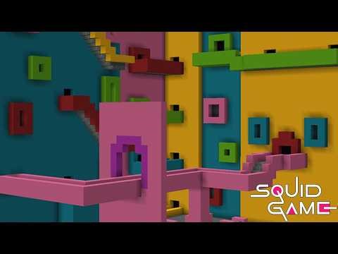 How to Build the Staircase Maze from Squid Game in Minecraft!
