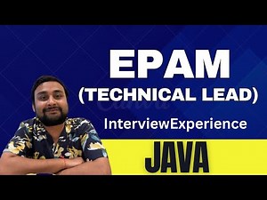 Epam Java Developer Round-1 Interview Experience 2025