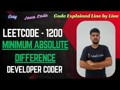Minimum Absolute Difference | LeetCode 1200 | Sorting | Java Code | Developer Coder