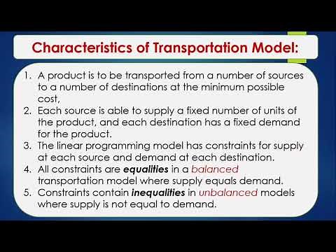 TRANSPORTATION PROBLEM INTRODUCTION [Operations Research]