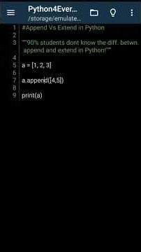 append vs extend in Python (with example) | Quick concept for students #programming