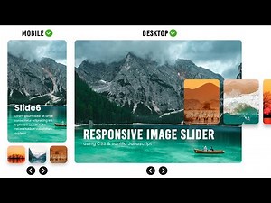 How To Create Responsive Image Slider In HTML CSS & Javascript