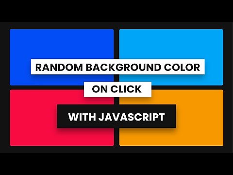 Random Background Color On Click With Javascript