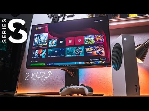 Xbox Series S with 240HZ Gaming Monitor, Xbox Series S and Alienware AW2521HF
