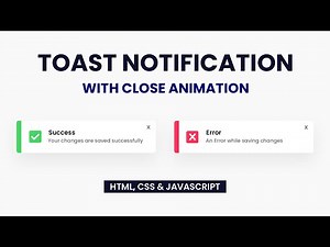 Sliding Toast Notification With Close Button | CSS & Javascript