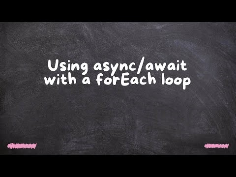 Using async/await with a forEach loop