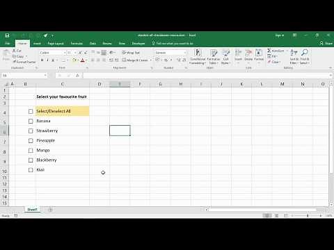 Check/Uncheck All Checkboxes with a Single Checkbox - Excel Macro